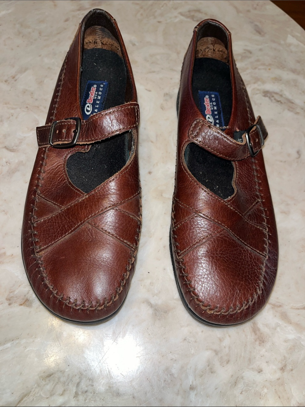 Dexter Brown Leather Mary Jane Style WalkMocs
